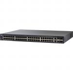 Cisco 250 Series Smart Managed Switch, PoE+, 48 Ports 10/100 (48 Ports PoE+, Max 195W), 2 Ports SFP, 2 Ports Combo RJ-45 or SFP, Limited Lifetime Warranty