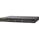 Cisco 350 Series SG350-52P L3 Managed Switch, PoE+, 48 Port GbE (48 Ports PoE+, Max 375W), 2 Ports SFP, 2 Ports GbE Combo RJ-45 or SFP, Limited Lifetime Warranty