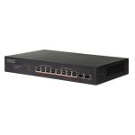 Edgecore 10 Port Lite L2 Smart Gigabit Web Managed PoE Switch with 8 PoE Ports (90W) and 2SFPPorts.250W Power Budget. 6KV Power Surge Protection. Fan-Cooled Design.