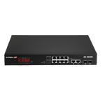 Edimax GS-5210PL 12-Port Surveillance Long Range Gigabit PoE+ Web Smart Switch with 2 Gigabit RJ45 & 2 SFP Ports. Max Power Budget 110W. Supports PoE up to 200m. IEEE 802.3af/at PoE Compliant. IP Surveillance VLAN