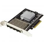 StarTech.com PEX10GSFP4I Quad Port 10G SFP+ Network Card - Intel XL710 Open SFP+ Converged Adapter - PCIe 10 Gigabit Ethernet Server NIC - 10GbE Fiber Optic LAN Card - Dell PowerEdge HPE ProLiant