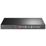 TP-Link TL-SL1226P 24-Port 10/100Mbps + 2-Port Gigabit Unmanaged PoE+ Switch (Max 250W)