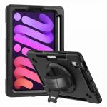 Armor-X (RIN Series) RainProof Military Grade Rugged Tablet Case With Hand Strap & Kick-Stand for iPad Mini 6