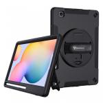 Armor-X (RIN Series) Rainproof Military Grade Rugged Tablet Case with Hand / Shoulder  Strap & Kick-Stand  for Samsung Galaxy Tab S6 Lite (SM-P61x 2020 to 2022 Model)  Tablet
