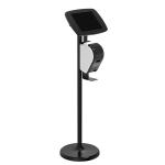 Bouncepad BP-FST/PRNT112-CCB Floorstand + Brother Printer Bracket - iPad 10.2" 8-9th Gen Black Covered Home Button & Front Camera