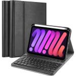 Generic - Grip Case AR-KBLB113 Bluetooth Keyboard with Leather Folio for iPad Mini 6th Gen