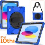 NZSTEM For iPad 10.9 Blue Tough Cover Shock Proof Case Fit 10th, 2022, Shock Proof Tough Case Cover Protector with Stylus / Pencil Holder, Designed by NZSTEM