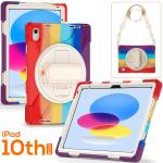 NZSTEM For iPad 11" A16 & 10.9" 10th Gen Rainbow Tough Cover Shock Proof Case Shock Proof Tough Case Cover Protector with Stylus / Pencil Holder, Designed by NZSTEM