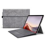 Flip Cover PU Leather Case for Microsoft Surface Pro 8 - Grey, with Pen Holder Accessories