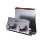 UGREEN LP193 Universal Phone Wall Mount Holder - Support up to 4-9.7" Phone & Tablet - 2 Key Chain/ Cable Management Hook - Aluminum Made - Weight Capacity 5kg - Grey