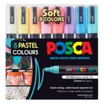 Uni PC5MSC8C Uni Posca Marker 1.8-2.5mm 8 Piece Pastel Colours PC-5M