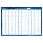 Writeraze 818612 Writeraze Wallplanner Perpetual Year 700x1000mm Framed