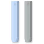 ZAGG Apple Pencil Grips Twin Pack, Blue & Grey for Apple Pencil 1 / 2 & USB-C Models Only