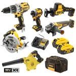 Dewalt DCZ601P2-XE 18V 5.0Ah XR Cordless Brushless 6 Piece Combo Kit