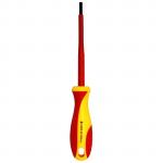 Goldtool Screwdriver 100mm Electrical Insulated VDE Tested to 1000 Volts AC. - 0.8 4 100mm - Yellow/Red Colour Handle
