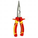 Goldtool Sharp Nose Pliers 175mm Insulated - Large Shoulders to Protect Against Live Contacts Rubber Easy Grip Handles for Greater Comfort - Red/Yellow Colour Handles