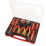 Goldtool Screwdriver Set 11-Piece Electrical Insulated Side & Long Nose Pliers - Wire Stripper - 2x PVC Tapes - Philips Screwdriver