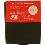 K S Metals - Wet & Dry Sandpaper - 3 Assorted