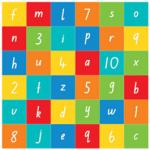 Bee-Bot Education STEM TEB6283 Robotics Mat Numbers & Letters Mat, 100 x 100cm
