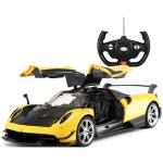 RASTAR 1:14 Yellow Pagani Huayra BC Doors Opened Manually Remote Car, 2.4GHz, Licensed by Pagani, Battery Not Included For Ages 6+.