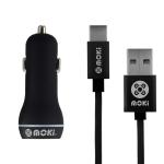Moki SynCharge Car Charger & Type-C Braided Cable