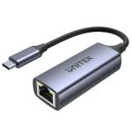 Unitek U1323A  USB-C to Gigabit Ethernet    Adapter. Data Transfer Rate up to 5Gbps, 100WPowerDelivery. Supports IPv4/IPv6, COE, Wake On LAN, Full & Half-duplex, Automatic Flip and Flow Co