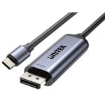 Unitek V1423D DisplayPort 1.4 USB-C to DisplayPort Cable - 1.8m Up to 8K - Aluminium Housing