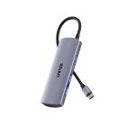 Unitek 4-in-1 10Gbps USB Multi-Port Hub with USB-C Connector - Space Grey Includes 2x USB-A & 2x USB-C Ports - 10Gbps Data Transfer Speed - Premium Aluminum Design - Universal Compatibility