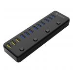 Orico 12 Port Commercial High Speed Desktop Multi-function USB 3.0 Hub with 3 Port BC1.2 Charging Port 4 Power Switches LED Indicators