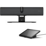 Jabra PanaCast 40 Video Bar System MTR on Andriod - Microsoft Teams Certified - 2-UHD Cameras / 6-Mics Noise Cancellation / Stereo-Speakers  / FOV 180 Degree, Microphone Range up to 4m
