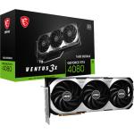 MSI NVIDIA GeForce RTX 4080 16GB VENTUS 3X GDDR6X Graphics Card 3 Slot - 1x 16 Pin Power (Adapter Included) - Minimum 750W PSU - Package Includes Graphics Card Holder