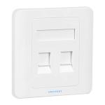 Vention IFBW0  2 Port keystone Jack Wall Plate White 86 Type