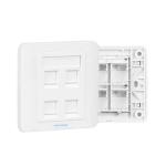 Vention IFCW0  4 Port keystone Jack Wall Plate White 86 Type