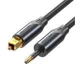 Vention BKCBI Toslink to Mini Toslink Optical Audio Cable - 3m - Black Aluminum alloy