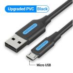 Vention COLBH  USB 2.0 A Male to Micro-B Male 3A Cable 2M Black