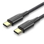 Vention TAUBF 3A USB-C Cable - 1m - Black USB 2.0 - Nylon Braided - LED Indicator