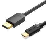 Vention CGYBH 8K USB-C to DisplayPort Cable - 2m - Black 8K HD
