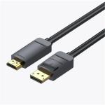 Vention HAGBH 4K DisplayPort to HDMI Cable - 2m - Black Unidirectional - Supports only DisplayPort to HDMI Transmission