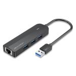 Vention 5-in-1 USB 3.0 Hub with Gigabit Ethernet Adapter - Black 0.15m