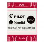 Pilot Fountain Pen Ink Cartridge Black Pack of 6 (IC-50-B)