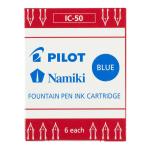 PILOT FINE WRITING IC-50-L  Fountain Pen Ink Cartridge Blue, Pack of 6 (IC-50-L)