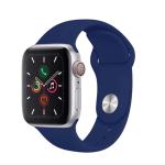 41mm/40mm/38mm Midnight Blue Silicone Sport Band for Apple Watch, includes S/M and M/L bands. Compatible with Apple Watch Series 9/8/7/6/SE/5/4/3/2/1