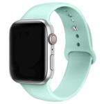 41mm/40mm/38mm Mint Green Silicone Sport Band for Apple Watch, includes S/M and M/L bands. Compatible with Apple Watch Series 9/8/7/6/SE/5/4/3/2/1