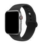 42mm/41mm/40mm/38mm Black Silicone Sport Band for Apple Watch, includes S/M and M/L bands - Compatible with Apple Watch Series 10/9/8/7/6/SE/5/4/3/2/1