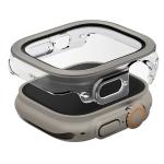 Uniq Apple Watch Ultra 2 49mm Voute Watch Case - Titanium Silver , 9H Curved Tempered Glass Screen Protector , Slim PC bumper