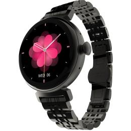 Hifuture Aura Smart Watch - Black 1.04" AMOLED Display - Up to 7 Days Battery Life - Heart Rate & Blood Oxygen Monitoring - IP68 Water Resistance