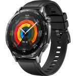 Huawei Watch GT 5 46mm Smart Watch - Black with Stainless Steel case and Black Fluoroelastomer Strap 1.43" AMOLED Display - Up to 14 Days Battery Life - 5ATM IP69K Water Resistance - Dual-Band GPS - Huawei TruSense Health System - Bluetooth