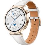 Huawei Watch GT 5 41mm Smart Watch - White with Stainless Steel Case and White Composite Leather Strap 1.32" AMOLED Display - Up to 7 Days Battery Life - 5ATM IP69K Water Resistance - Dual-Band GPS - Huawei TruSense Health System - Bluetoot