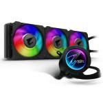 Gigabyte Aorus LIQUID COOLER 360 with 60x60mm circular full color LCD Display ,RGB Fusion 2.0, Triple 120mm ARGB Fans CPU Socket Support: Intel 2066, 2011-3,1366,1200, 115x  ,AMD TR4, AM4
