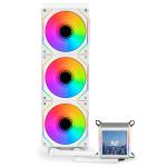 Lian Li Galahad II LCD 360 White with SL Infinity Fans 360mm AiO Water Cooling with ARGB Fans, Support Intel LGA 1700 / 1200 / 115X / 1366 / 775 / 2011 / 2066, AMD AM5, AM4